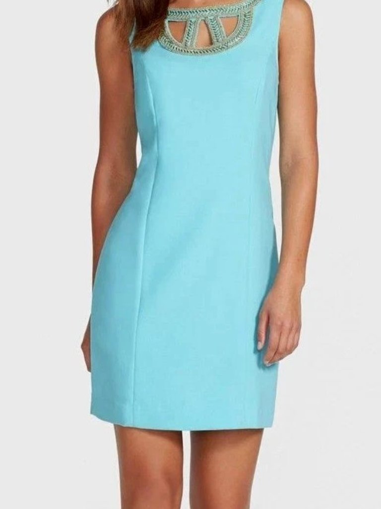 Lilly Pulitzer Beaded Neck Shift Dress Size 6